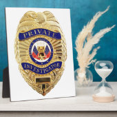 privé-onderzoekersbadge fotoplaat (Zijkant)