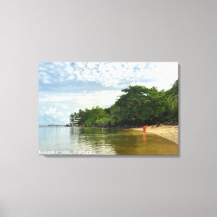 Privé Strand kust Landschap Reis Fotografie Canvas Afdruk