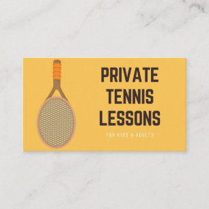 Privé-tennisles voor kinderen en volwassenen visitekaartje