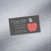 Privé-thuisleraar Apple Chalkboard Visitekaartje Magneet (Voorbeeld)