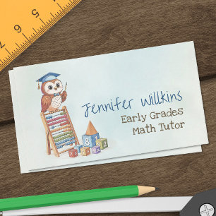 Privé Wiskunde Tutor - Vroege cijfers, elementair Visitekaartje