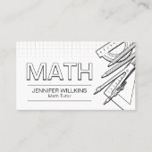 Privé Wiskunde Tutor - Wiskundedocent Visitekaartje (Voorkant)