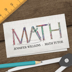Privé Wiskunde Tutor - Wiskundedocent Visitekaartje