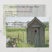 Privéadreswijziging Kaart: landhuis Aankondiging (Voorkant / Achterkant)