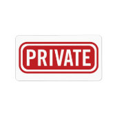 Privélabel Etiket (Voorkant)