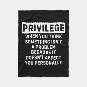Privilege verklaarde Black Lives Probleem Black Hi Fleece Deken