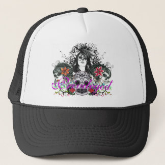 Privileged Dia de Los Muertos Trucker Hat Trucker Pet