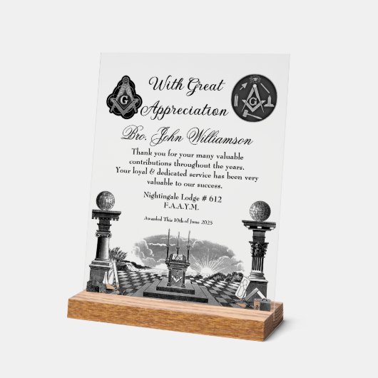 Prix d'appréciation de Freemason (Angle)