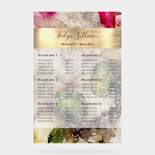 Prix de l'aquarelle rose vert (Recto)