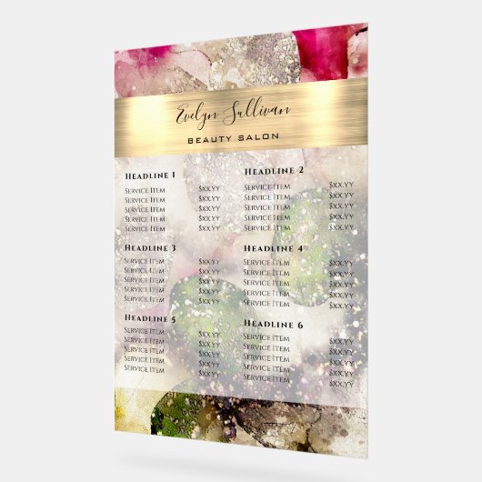 Prix de l'aquarelle rose vert (Angle)