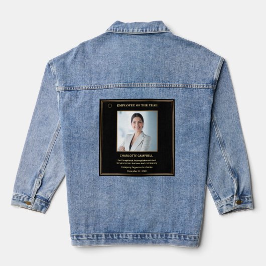 Prix De L'Employé De L'Année Photo Entreprise (Verso)