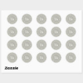 Prix de vente gris personnalisé Sticker rond class (Feuille)