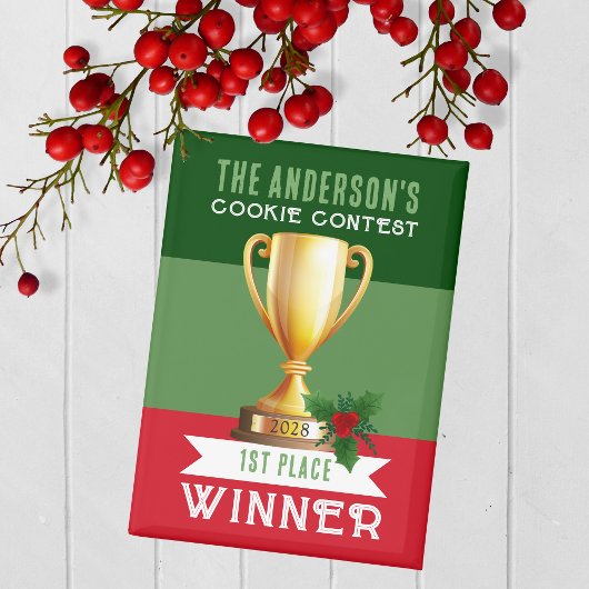 Prix du gagnant du concours 3 Toned Holiday Magnet