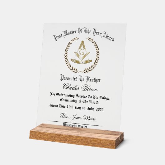 Prix du Maître de l'année (Angle)