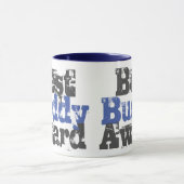 Prix du Meilleur Copain sur un Mug Bleu et Gris (Centre)