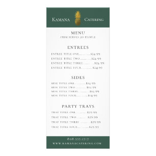 Prix du menu Ananas Or
