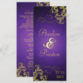 Prix Nobel Gold Scroll Purple Wedple Programme (Devant / Derrière)