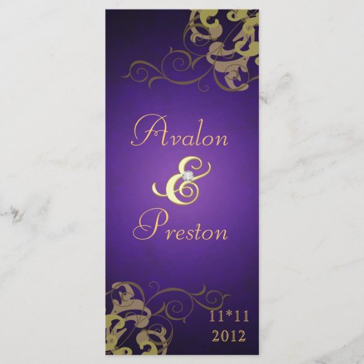 Prix Nobel Gold Scroll Purple Wedple Programme (Devant)