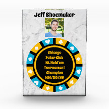 Prix Poker - Acrylique personnalisable - Photo & T