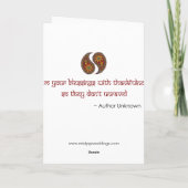 Priya - Carte de remerciements d'impression Paisle (Dos)