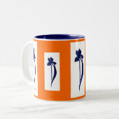 PRLimages OrangeNavy Iris Mok (Voorkant links)