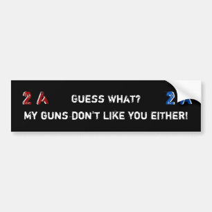 Pro 2de wijziging Mijn Pistolen houden niet van u Bumpersticker
