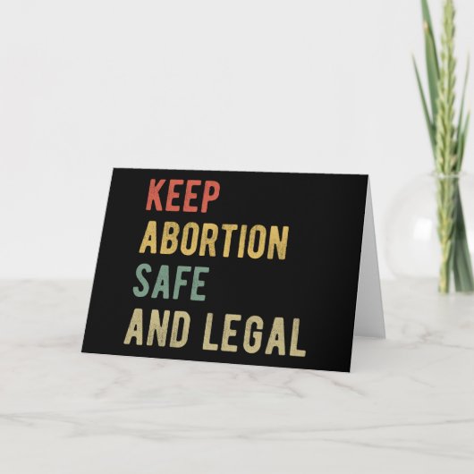 Pro Abortus - Bewaar abortus veilig en legaal i Bedankkaart (Voorkant)