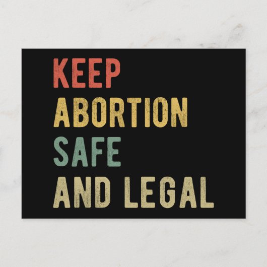 Pro Abortus - Bewaar abortus veilig en legaal i Briefkaart (Voorkant)