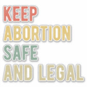 Pro Abortus - Bewaar abortus veilig en legaal i Sticker (Voorkant)