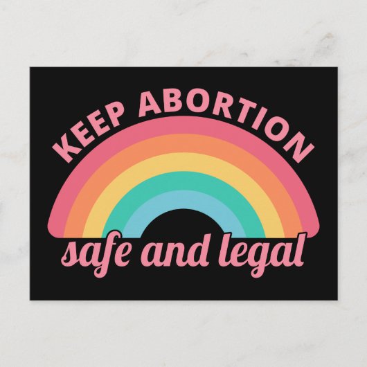 Pro abortus - veilig en legaal houden van abortus  briefkaart (Voorkant)