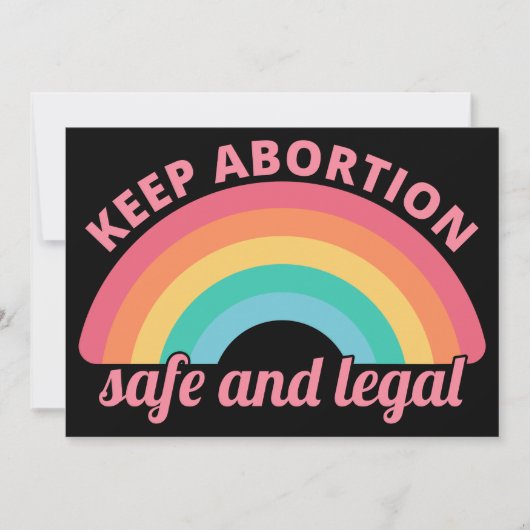 Pro abortus - veilig en legaal houden van abortus  kaart (Voorkant)