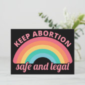 Pro abortus - veilig en legaal houden van abortus  kaart (Staand voorkant)