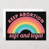 Pro abortus - veilig en legaal houden van abortus  kaart (Voorkant / Achterkant)