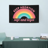 Pro abortus - veilig en legaal houden van abortus spandoek (Beurs)