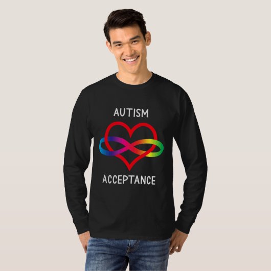 Pro Acceptatie Neurodiversiteit voor oneindige aut T-shirt (Voorkant volledig)