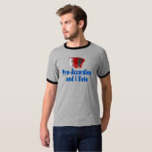 Pro-Accordion en ik stem politiek T-shirt (Voorkant volledig)