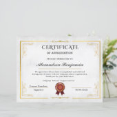 Pro Achievement Appreciate-certificaat (Staand voorkant)