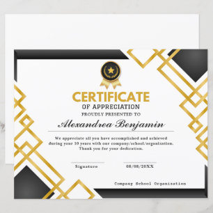 Pro Achievement Appreciate-certificaat