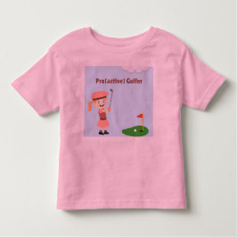 Pro(actieve) golfer, meisje kinder shirts