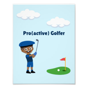 Pro(actieve) golfer peuter muurkunst foto afdruk