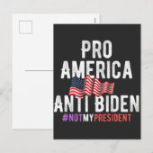 PRO AMERICA ANTI BIDEN FEESTDAGENKAART (Voorkant / Achterkant)