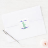 Pro-America Peace  Vierkante Sticker (Envelop)