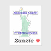 Pro-America Statue of Liberty Sticker (Vel)