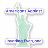 Pro-America Statue of Liberty Sticker (Voorkant)