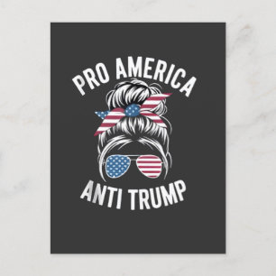 Pro-Amerika Anti-Trump Amerikaanse Vlag Verzet Uitnodiging Briefkaart