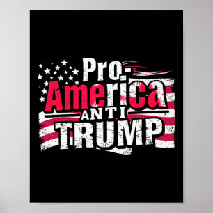 Pro-Amerika Anti-Trump - Amerikaanse vlag Verzet z Poster