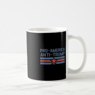 Pro-Amerika Anti-Trump Grappig Patriottisch Retro Koffiemok