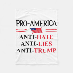 Pro Amerika Anti Trump Haat Leugens Weerstand Teke Fleece Deken