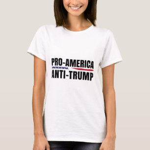 Pro-amerika Anti-trump Vlag T-shirt