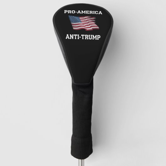 Pro-Amerika Anti-Trump  Vlag van de VS Golfheadcover (Voorkant)